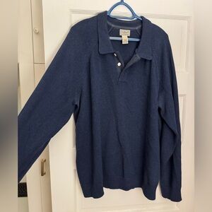 L.L. Bean Dark Blue Collared Sweater